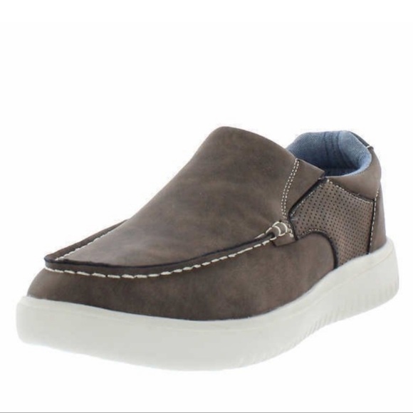 Izod Shoes Izod Mens Loafers Sz 2 Slip On Brown Comfort New F74